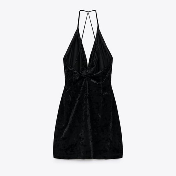 Zara VELVET MINI DRESS​ - Picture 1 of 3